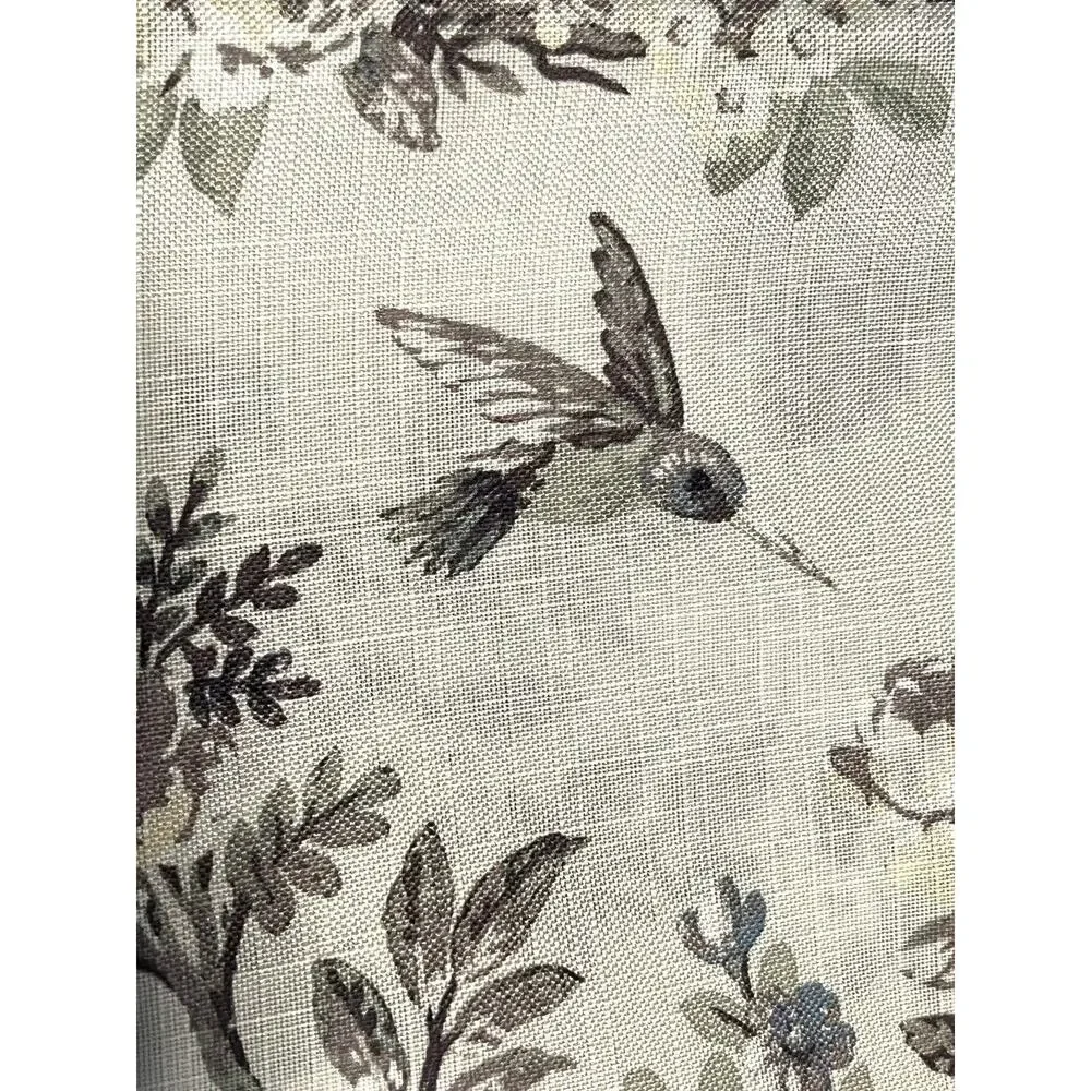Laura Ashley Belvedere Peacock Curtains 2 Panels Navy Blue Green Ivory 38”x 96”